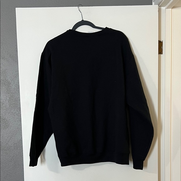 Port and Company Black Sweatshirt with White Ghosts - Picture 5 of 5